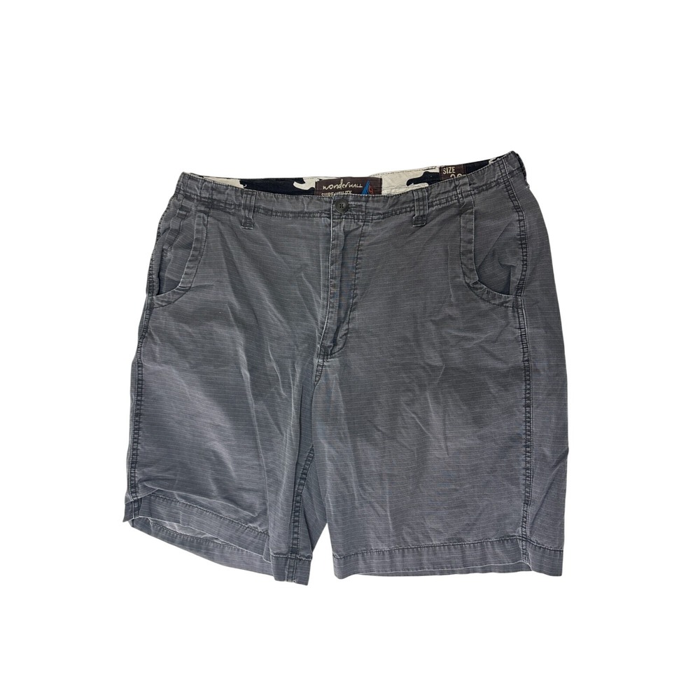 Wonderwall Surf Utility Mens Grey Textured Shorts Size 36 Camo Lined